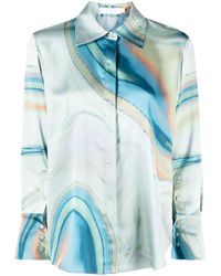 Jonathan Simkhai - Elika Marble-Print Shirt - Lyst