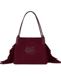 Etro - Kleine Libra Tote Bag mit Fransen - Lyst
