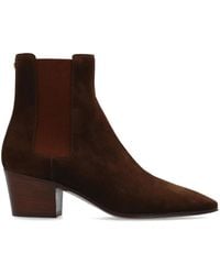 Casadei - Pointed-Toe Suede Chelsea Boots - Lyst