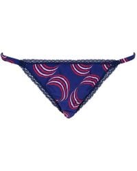 Laura Urbinati - Graphic-Print Lace-Trim Briefs - Lyst