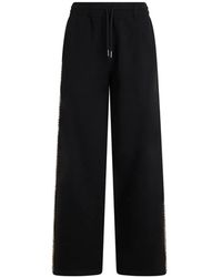 Burberry - Check-Panel Track Pants - Lyst