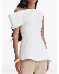 MOOS STUDIO - One-Shoulder Peplum Top - Lyst