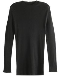 Rick Owens - Ribbed Wool Crewneck Top - Lyst