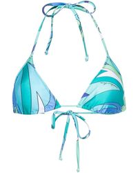 Moschino - Abstract-print Bikini Top - Lyst