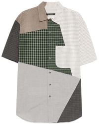 Song For The Mute - Pachecked-Pattern Shirt - Lyst