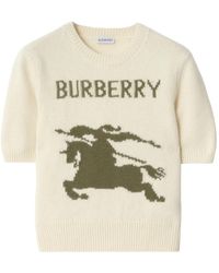 Burberry - T-Shirt Con Logo Equestrian Knight - Lyst
