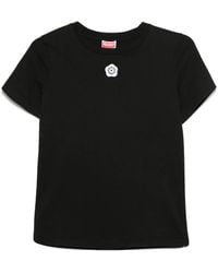 KENZO - Flower Embroidery Logo T-Shirt - Lyst