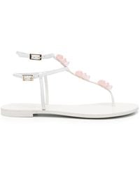 ALEVI - Jelly Leather Flat Sandals - Lyst