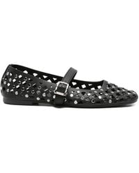 Exe' - Stud-Embellished Cut-Out Ballet Flats - Lyst