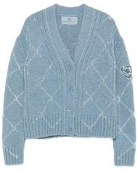 Ermanno Scervino - Diamond-Pattern V-Neck Cardigan - Lyst