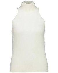 Lisa Yang - Leaya Gebreide Mouwloze Top - Lyst