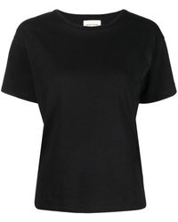 Loulou Studio - T-Shirt mit tiefen Schultern - Lyst