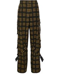 GRACE ELWOOD - Checked Cargo Trousers - Lyst