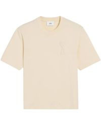 Ami Paris - T-Shirt Con Applicazione Ami De Coeur - Lyst