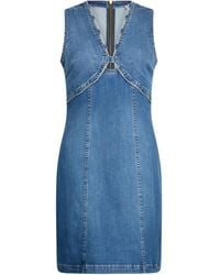 Liu Jo - Robe Courte En Jean À Détail De Chaîne - Lyst