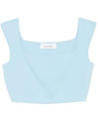 Max Mara - Square-Neck Sleeveless Top - Lyst