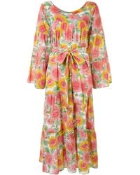 Bambah - Sunflower Print Kaftan Dress - Lyst