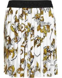 Versace Jeans Couture - Printed Pleated Skirt - Lyst