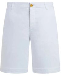 Vilebrequin - Stretch Cotton Denim Bermuda Shorts With Logo Patch On The Back - Lyst
