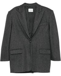 ANDAMANE - Teresa Pinstripe Oversized Blazer - Lyst