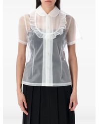 Comme des Garçons - Ruffled Sheer Shirt - Lyst