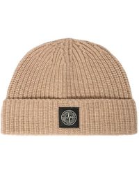 Stone Island - Logo-Patch Beanie Hat - Lyst