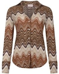 MC2 Saint Barth - Zigzag-Knit Long-Sleeve Shirt - Lyst