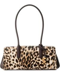 Michael Kors - Laila Small Leopard Print Calf Hair Shoulder Bag - Lyst