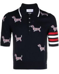 Thom Browne - Hector Intarsia Polo Shirt - Lyst
