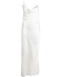 Loulou X Rue Ra Asymmetric Draped Slip Dress - White