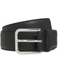 BOSS - Italian Leather Belt With Logo-Engraved Pin Buckle - Lyst