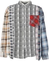 Needles - Flanellen Overhemd Met Patchwork - Lyst