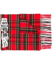 DSquared² Schal mit Schottenkaro - Rot