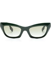 Burberry - Logo Lettering Plaque Tinted Sunglasses - Lyst