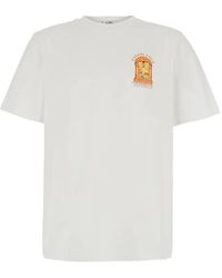 CASABLANCA - Hermons Mirage Arch Printed Cotton T-Shirt - Lyst