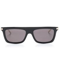 Gucci - Interlocking G Logo-Engraved Rectangle-Frame Sunglasses - Lyst