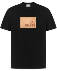 Love Moschino - Printed Cotton Jersey T-Shirt - Lyst