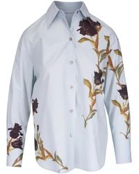 Vince - Hemd Mit Blumen-Print - Lyst