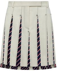 Thom Browne - Gestreepte Plooirok - Lyst