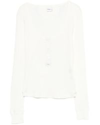 Chloé - Scoop-Neck Henley T-Shirt - Lyst