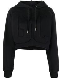 Gcds - Logo-Patch Cropped Hoodie - Lyst