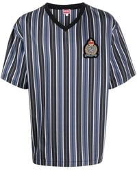 KENZO - Logo-Patch Striped T-Shirt - Lyst