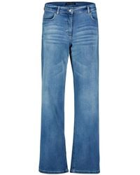 Betty Barclay - Faded-Effect Crystal-Embellished Jeans - Lyst
