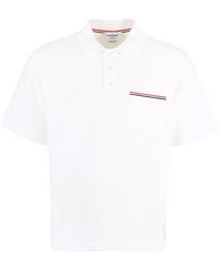 Thom Browne - Rwb-Stripe Cotton Polo Shirt - Lyst
