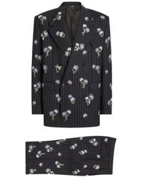 Dolce & Gabbana - Double-Breasted Palermo Wool Suit With Embroidery - Lyst