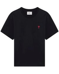 Ami Paris - Cotton T-Shirt With Ami De Coeur - Lyst