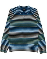 Paul Smith - Striped Polo Sweater - Lyst