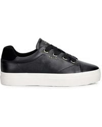 GANT - Logo-Lettering Leather Sneakers - Lyst