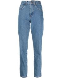 Twinset - Logo-Embroidered Tapered Jeans - Lyst