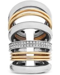 Rabanne - Pendientes Earcuff Punk Xl Link Con Strass - Lyst